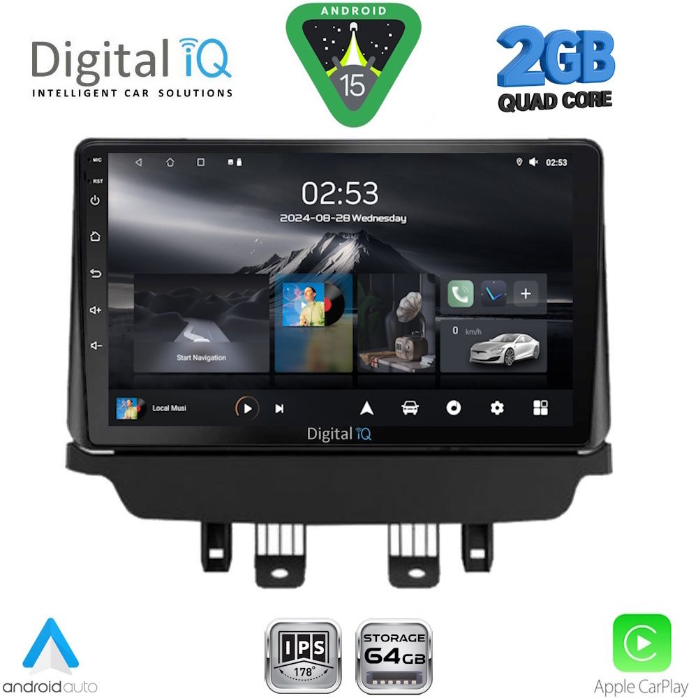 Βλησαρούλης Car Center - DIGITAL IQ RSD 1362_CPA (9inc) MULTIMEDIA TABLET for MAZDA 2 mod. 2014-2023