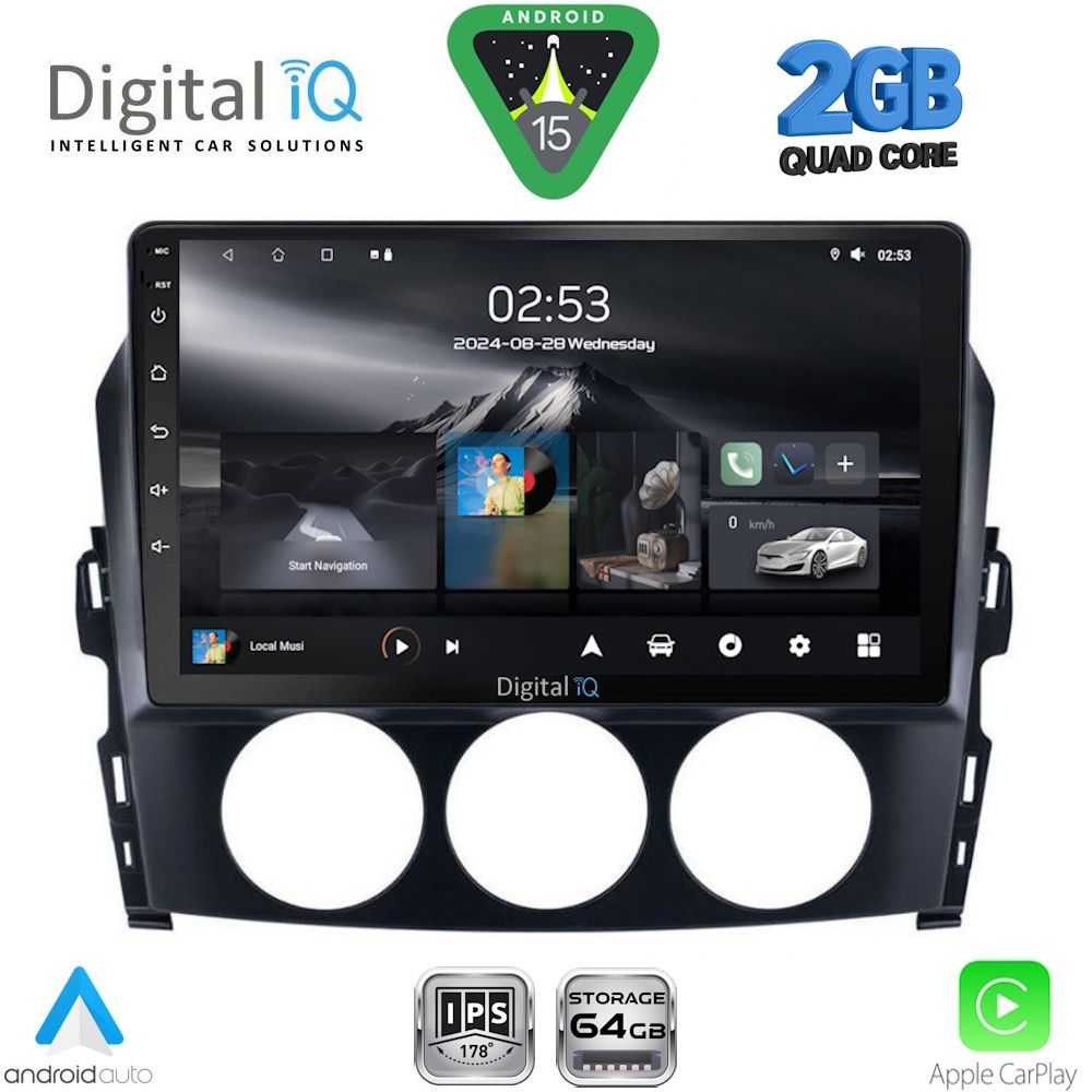 Βλησαρούλης Car Center - DIGITAL IQ RSD 1392_CPA (9inc) MULTIMEDIA TABLET for MAZDA MX5 mod. 2005-2015