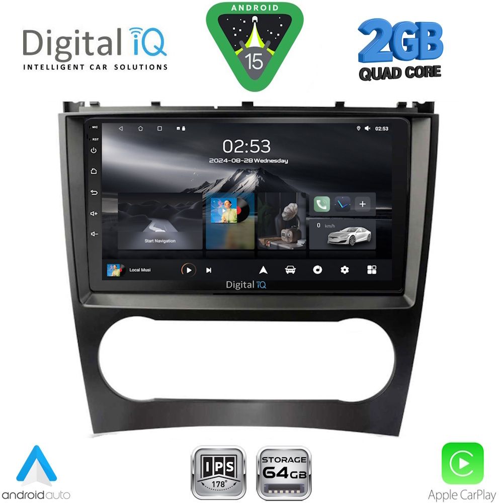 Βλησαρούλης Car Center - DIGITAL IQ RSD 1404_CPA (9inc) MULTIMEDIA TABLET for MERCEDES C – CLK (W203-209) mod. 2004-2008