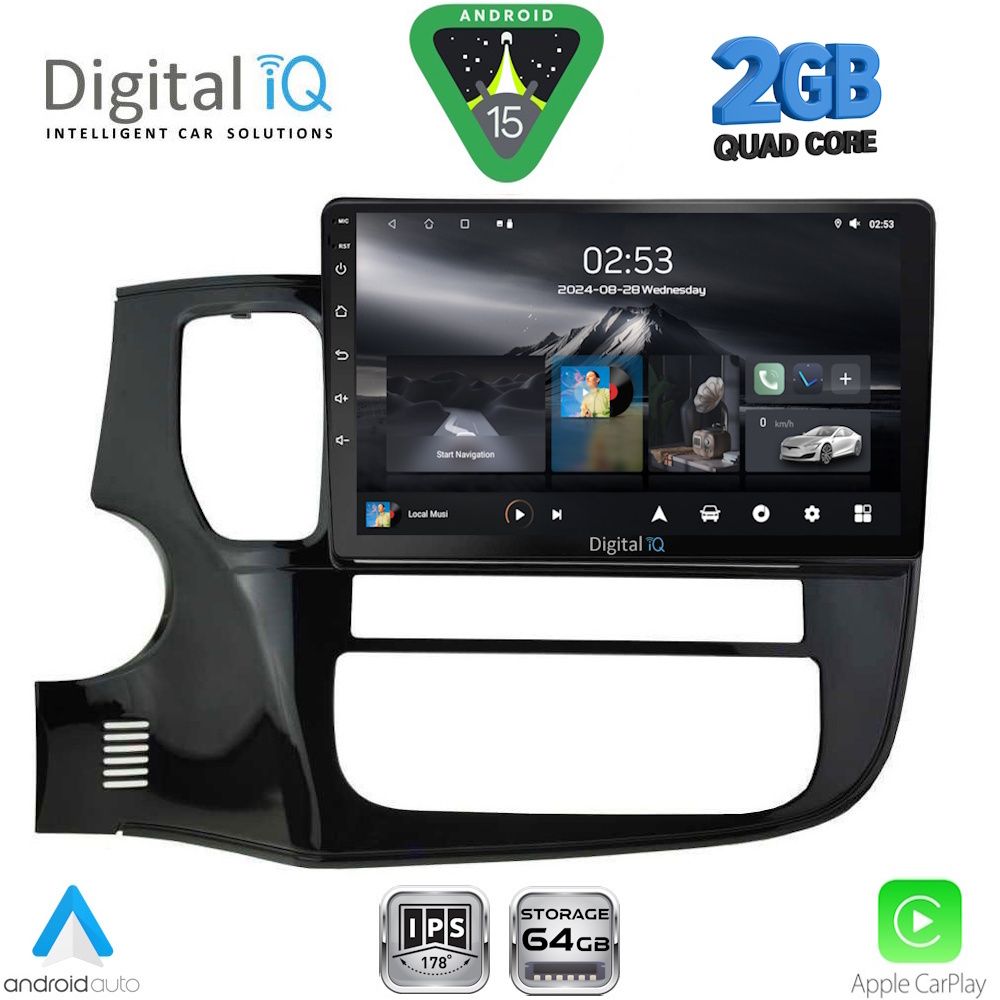 Βλησαρούλης Car Center - DIGITAL IQ RSD 1443_CPA (10inc) MULTIMEDIA TABLET for MITSUBISHI OUTLANDER mod. 2013-2020