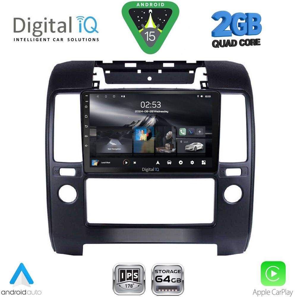 Βλησαρούλης Car Center - DIGITAL IQ RSD 1454_CPA A/C (9inc) MULTIMEDIA TABLET for NISSAN NAVARA D40 mod. 2006-2011 με A/C