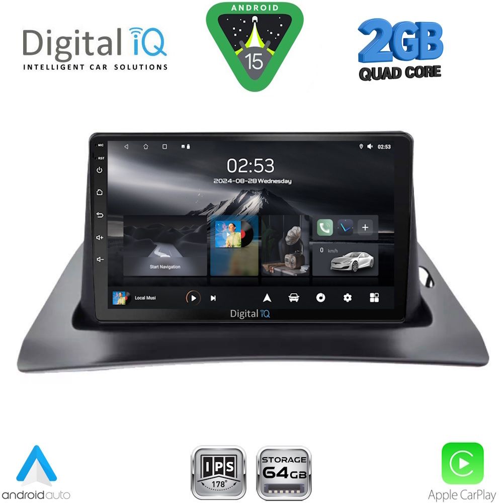 Βλησαρούλης Car Center - DIGITAL IQ RSD 1550_CPA (9inc) MULTIMEDIA TABLET for RENAULT KANGOO mod. 2010-2021