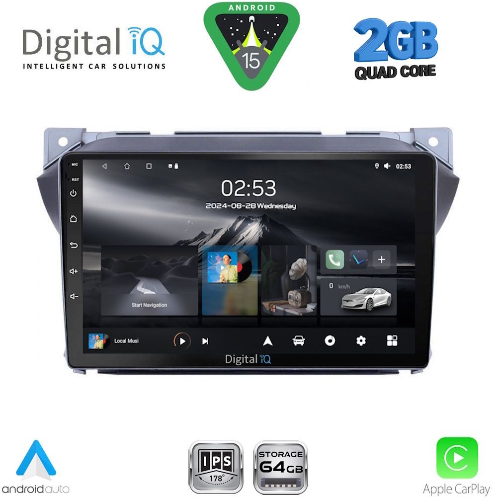 Βλησαρούλης Car Center - DIGITAL IQ RSD 1670_CPA (9inc) MULTIMEDIA TABLET for SUZUKI ALTO - NISSAN PIXO mod. 2009-2014