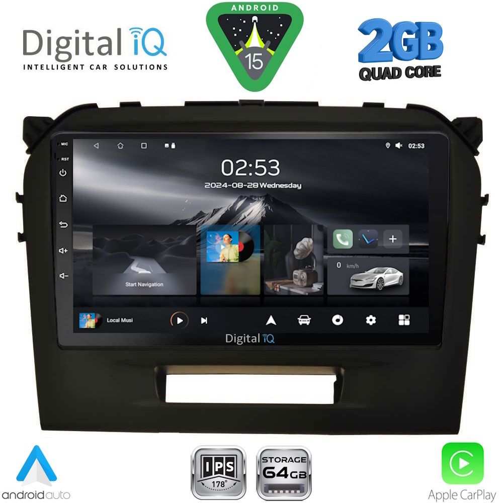 Βλησαρούλης Car Center - DIGITAL IQ RSD 1697BL_CPA (9inc) MULTIMEDIA TABLET for SUZUKI VITARA mod. 2016-2025 (BLACK)