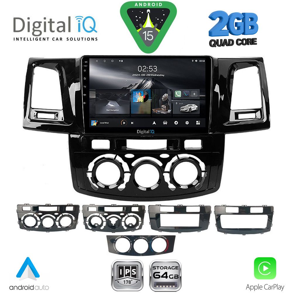 Βλησαρούλης Car Center - DIGITAL IQ RSD 1720_CPA (9inc) MULTIMEDIA TABLET for TOYOTA HILUX mod. 2005-2016