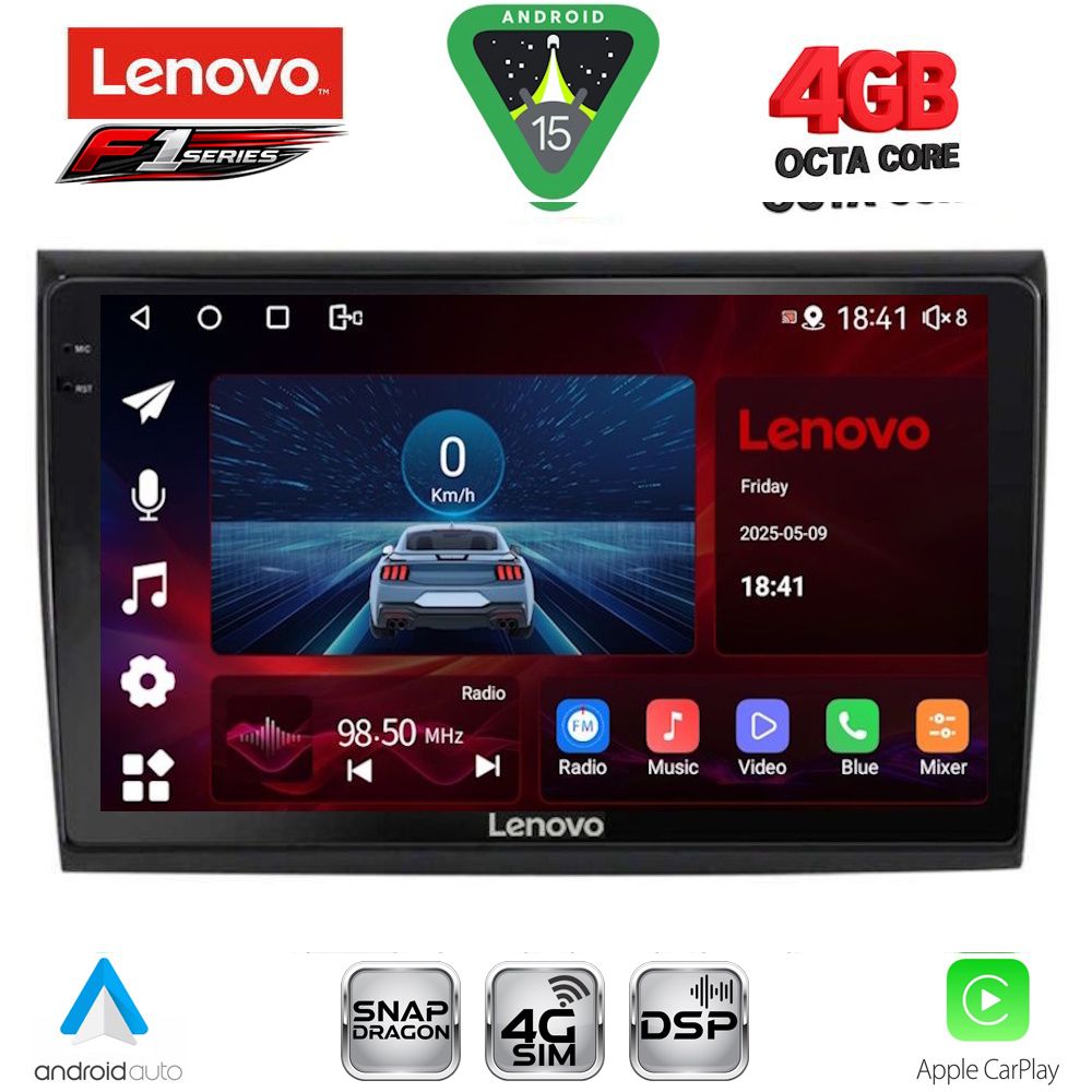 Βλησαρούλης Car Center - LENOVO SSQ 9136_CPA (9inc) MULTIMEDIA TABLET for FIAT BRAVO mod. 2007-2019