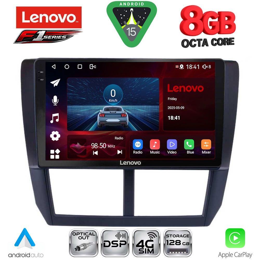 Βλησαρούλης Car Center - LENOVO SSR 10662_CPA (9inc) MULTIMEDIA TABLET for SUBARU FORESTER - IMPREZA - XV mod. 2008-2013