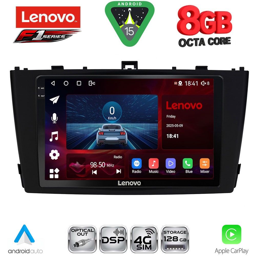 Βλησαρούλης Car Center - LENOVO SSR 10705BL_CPA (9inc) MULTIMEDIA TABLET for TOYOTA AVENSIS (T27) mod. 2009-2015 (BLACK)