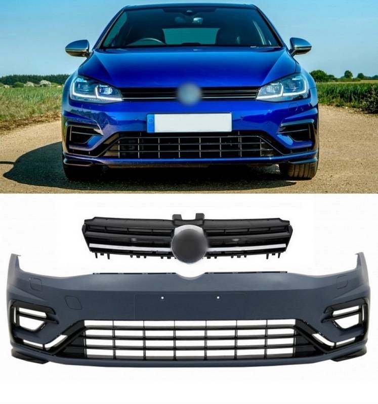 Βλησαρούλης Car Center - Μπροστινός Προφυλακτήρας Για VW Golf VII (7.5) 17-20 Facelift R-Look Με Μάσκα