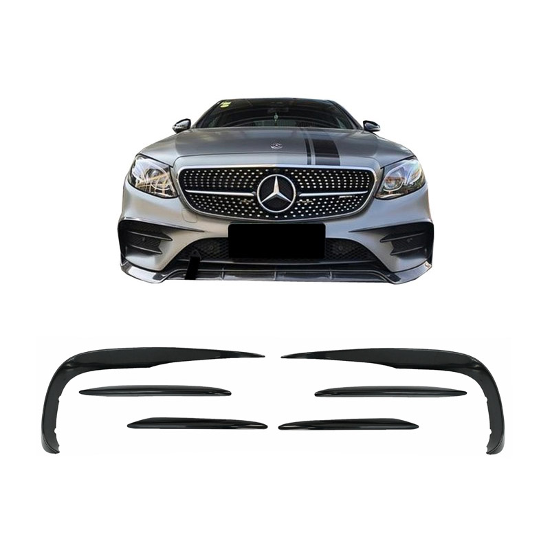 Βλησαρούλης Car Center - Splitters Μπροστινού Προφυλακτήρα Για Mercedes-Benz E-Class W213 16-19 Pro Facelift Amg Line Έκδοση Γυαλιστερό Μαύρο 6 Τεμάχια
