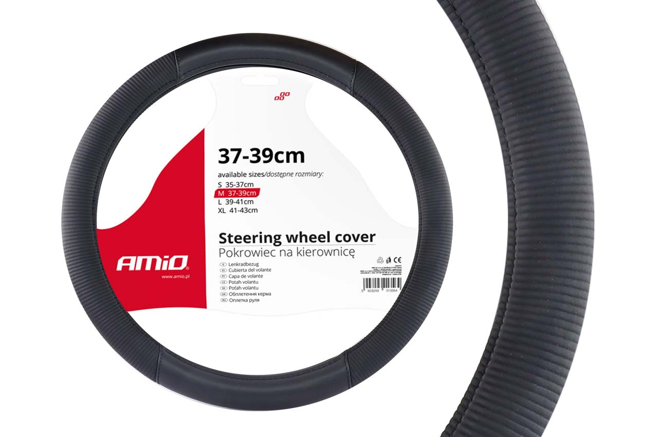 Βλησαρούλης Car Center - Amio - ΚΑΛΥΜΜΑ ΤΙΜΟΝΙΟΥ 37/39CM SWC-24 ΜΑΥΡΟ - 1 τεμ. (02561/AM)