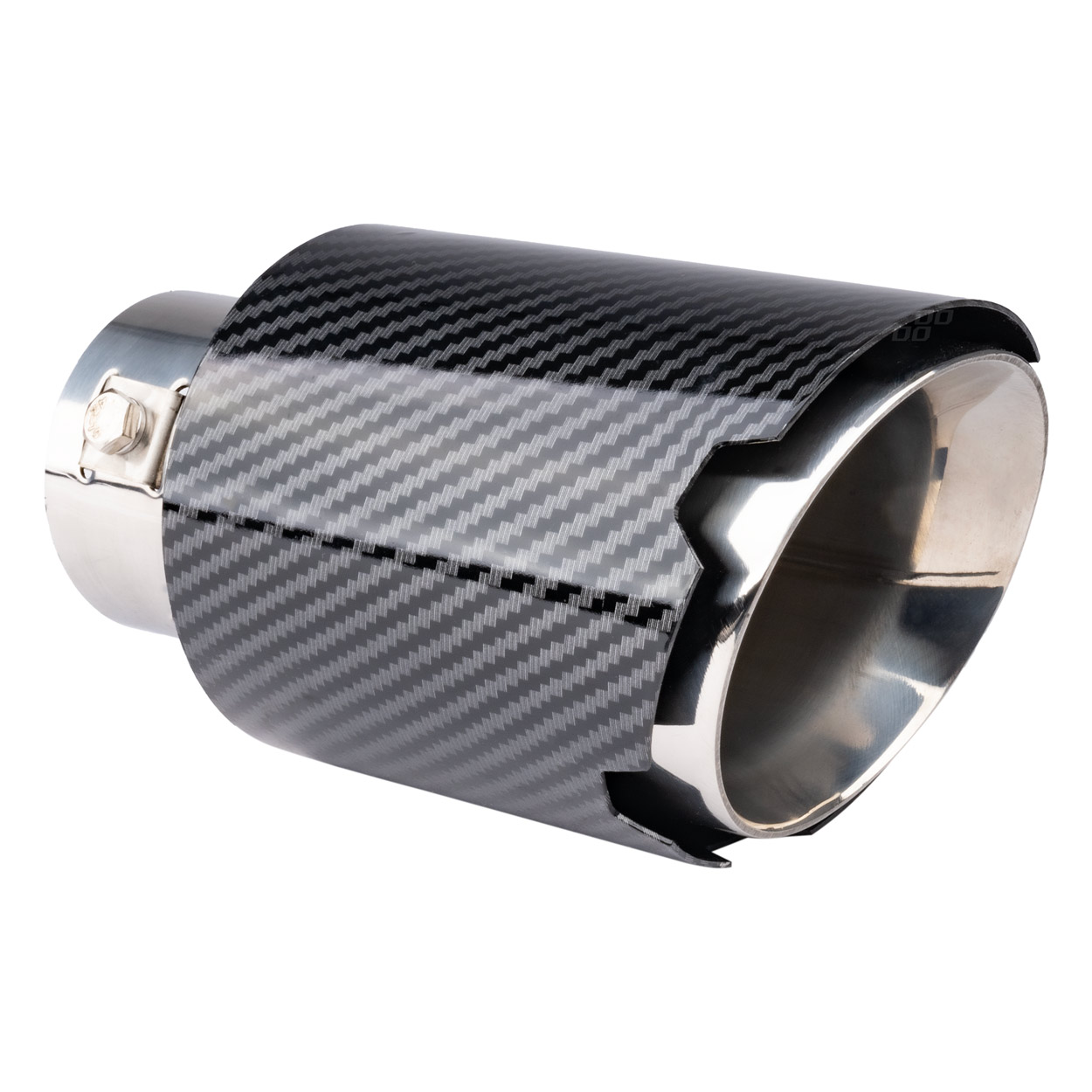 Βλησαρούλης Car Center - Amio - ΑΚΡΟ (ΜΠΟΥΚΑ) ΕΞΑΤΜΙΣΗΣ MT-028C AKR ΧΡΩΜΙΟ/CARBON Φ43>56 155x89mm - 1 ΤΕΜ. (04065/AM)