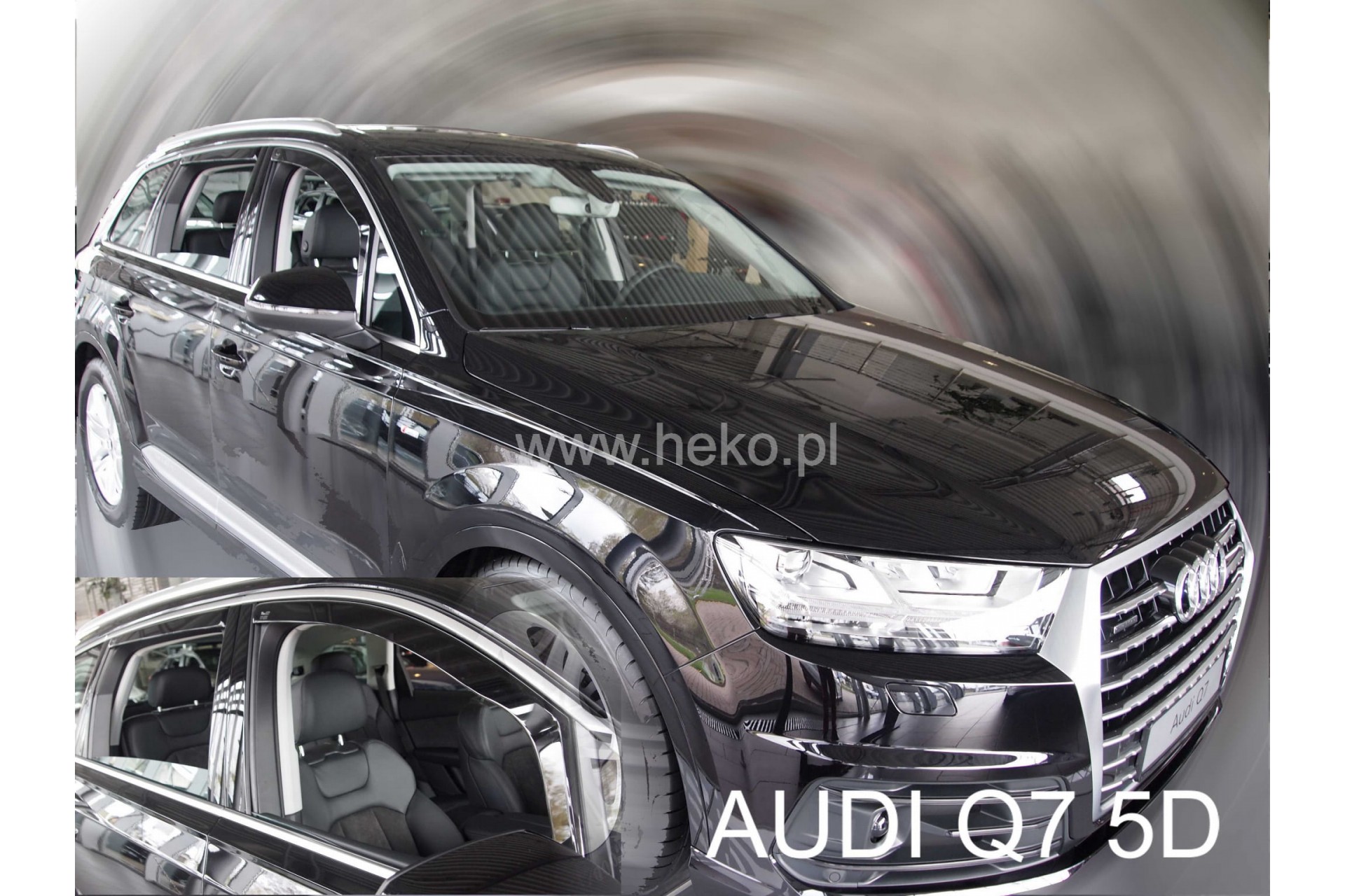 Βλησαρούλης Car Center - ΑΝΕΜΟΘΡΑΥΣΤΕΣ ΓΙΑ AUDI Q7 5D 2015+  ΣΕΤ ΑΥΤΟΚΙΝΗΤΟΥ ΑΠΟ ΕΥΚΑΜΠΤΟ ΦΙΜΕ ΠΛΑΣΤΙΚΟ HEKO - 4 ΤΕΜ.