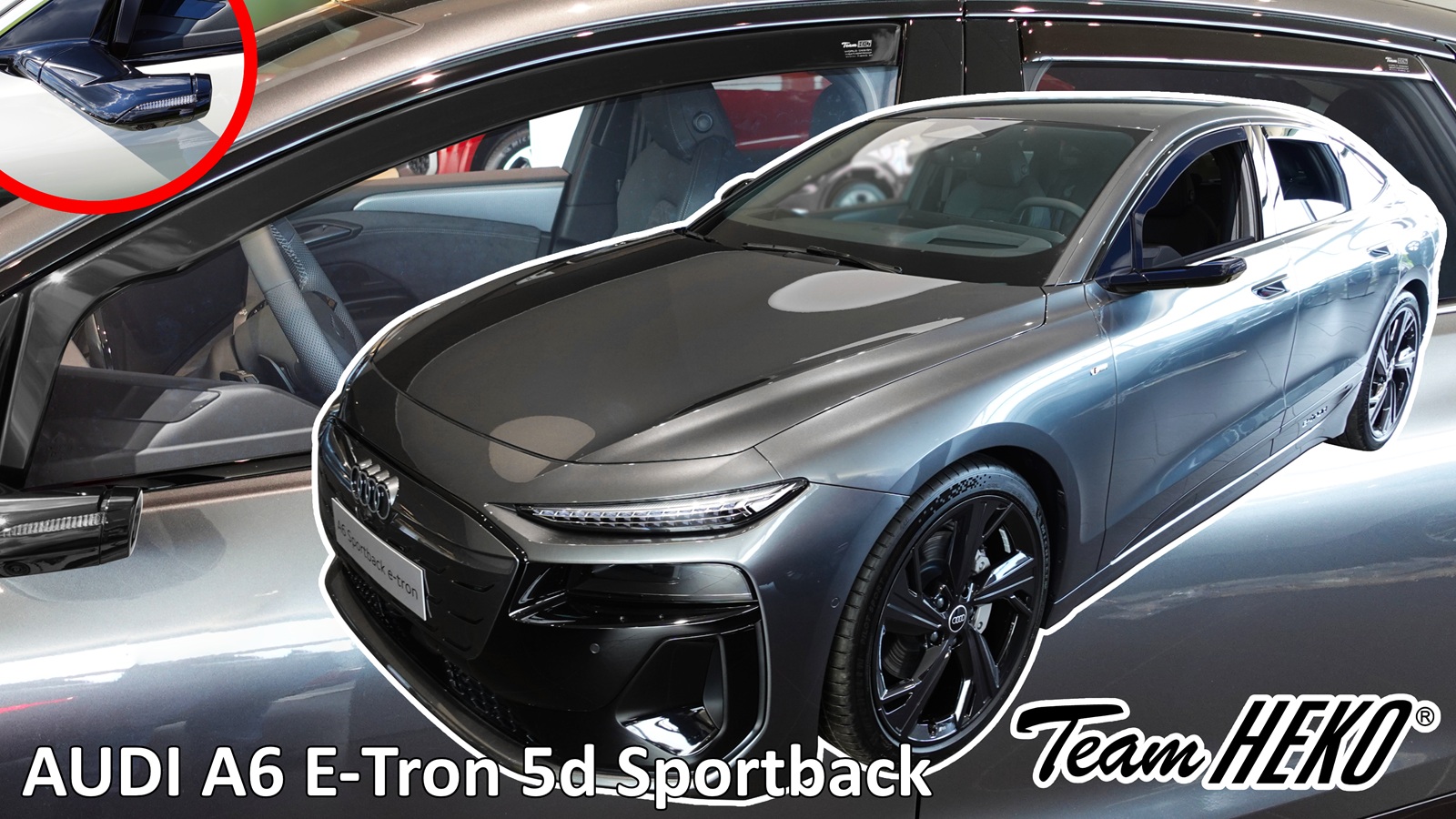 Βλησαρούλης Car Center - Heko - Ανεμοθραύστες για Audi A6 E-Tron 5 Doors Sportback (έκδοση με κάμερες) 2024+ Σετ Αυτοκινήτου Απο Εύκαμπτο Φιμέ Πλαστικό - 4 τεμ. (ΑΝΕΜ.SET10296)