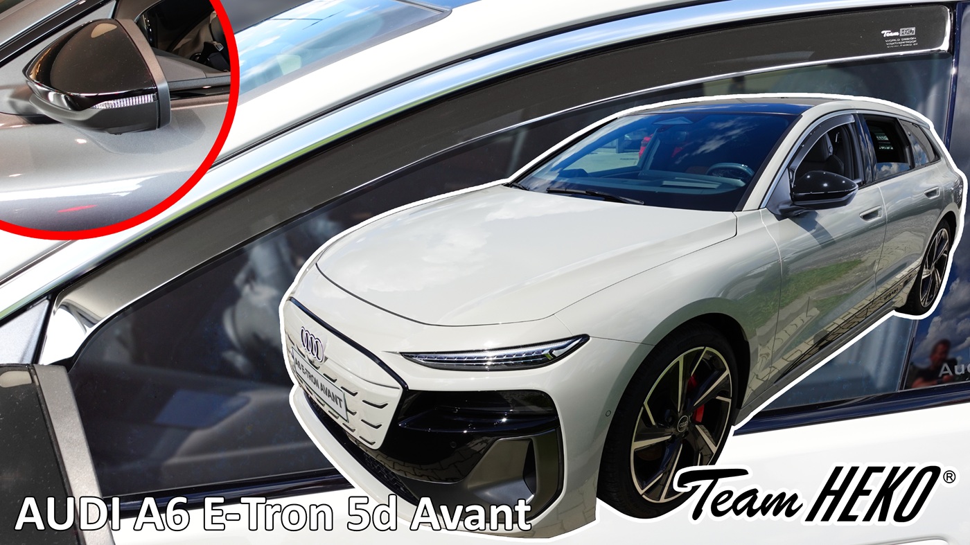 Βλησαρούλης Car Center - Heko - Ανεμοθραύστες για Audi A6 E-Tron Αvant 5 Doors 2024+ Ζευγάρι Απο Εύκαμπτο Φιμέ Πλαστικό - 2 τεμ. (ΑΝΕΜ.10297)