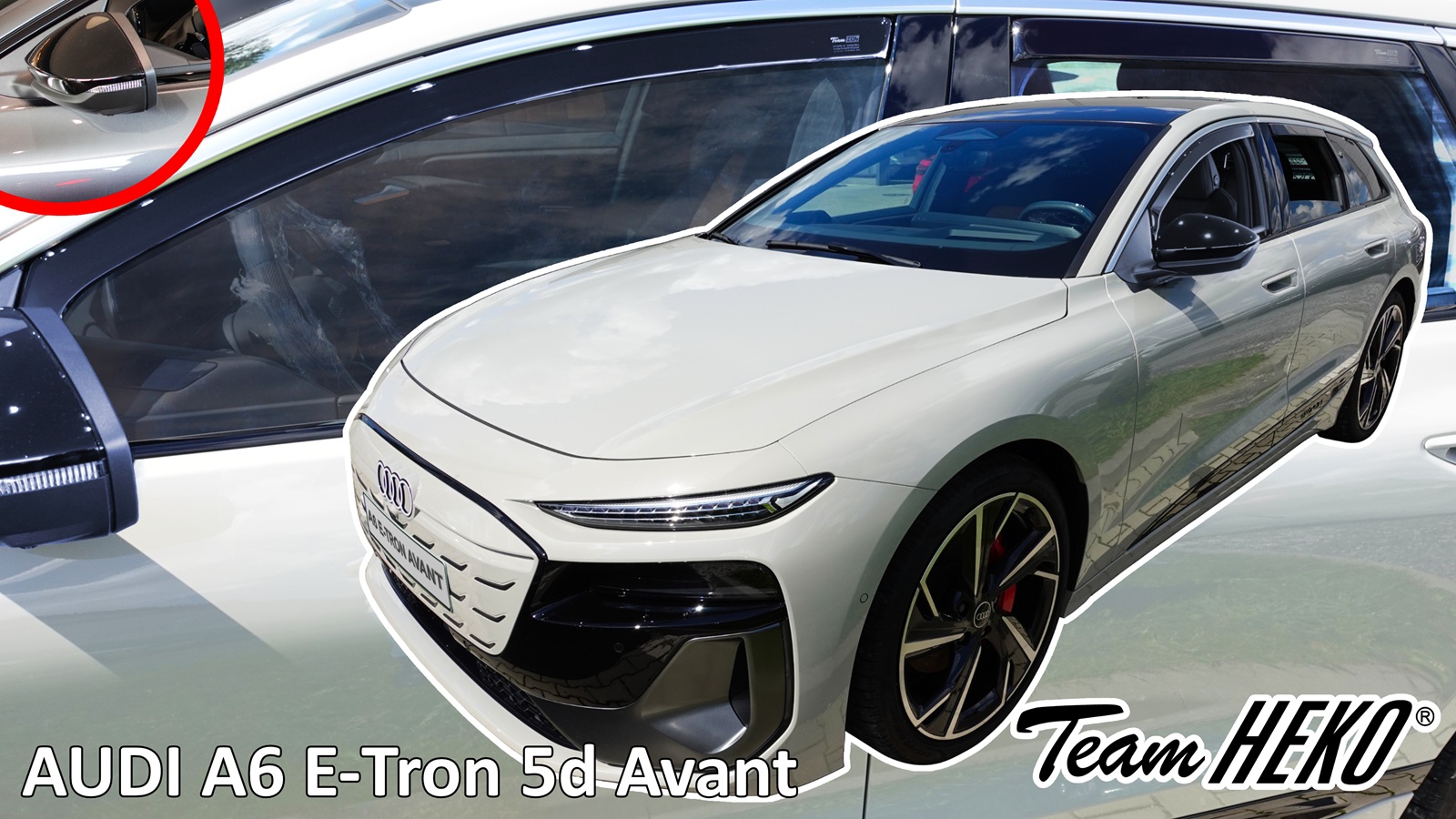 Βλησαρούλης Car Center - Heko - Ανεμοθραύστες για Audi A6 E-Tron 5 Doors Avant (έκδοση με καθρέπτες) 2024+ Σετ Αυτοκινήτου Απο Εύκαμπτο Φιμέ Πλαστικό - 4 τεμ. (ΑΝΕΜ.SET10298)