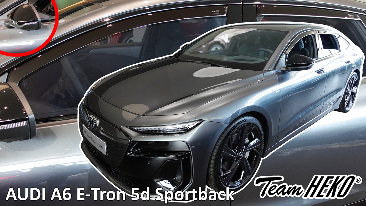 Βλησαρούλης Car Center - Heko - Ανεμοθραύστες για Audi A6 E-Tron 5 Doors Sportback (έκδοση με καθρέπτες) 2024+ Σετ Αυτοκινήτου Απο Εύκαμπτο Φιμέ Πλαστικό - 4 τεμ. (ΑΝΕΜ.SET10299)
