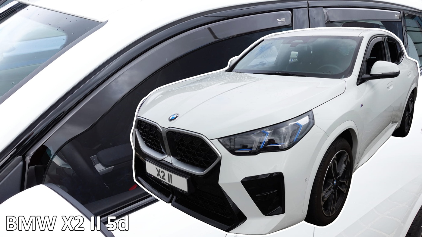 Βλησαρούλης Car Center - Heko - Ανεμοθραύστες για BMW X2 II U10 5 Doors 2023+ Σετ Αυτοκινήτου Απο Εύκαμπτο Φιμέ Πλαστικό - 4 τεμ. (ΑΝΕΜ.SET11011)