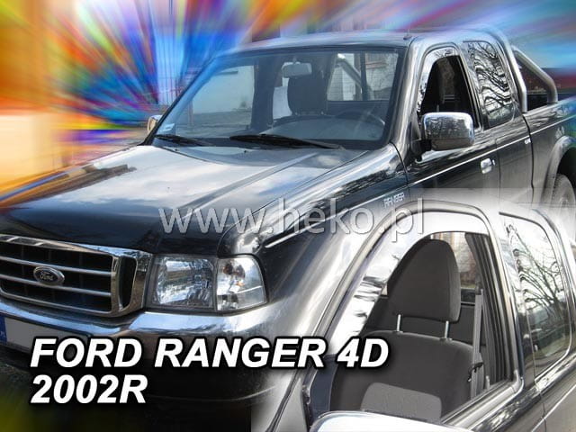 Βλησαρούλης Car Center - ΑΝΕΜΟΘΡΑΥΣΤΕΣ ΓΙΑ MAZDA B2500 / B2600 / FORD RANGER 2D/ 4D / RANGER 1ΜΙΣΗ ΚΑΜΠΙΝΑ EXTRA CAB 1997-2007 ΖΕΥΓΑΡΙ ΑΥΤΟΚΙΝΗΤΟΥ ΑΠΟ ΕΥΚΑΜΠΤΟ ΦΙΜΕ ΠΛΑΣΤΙΚΟ HEKO - 2 ΤΕΜ.