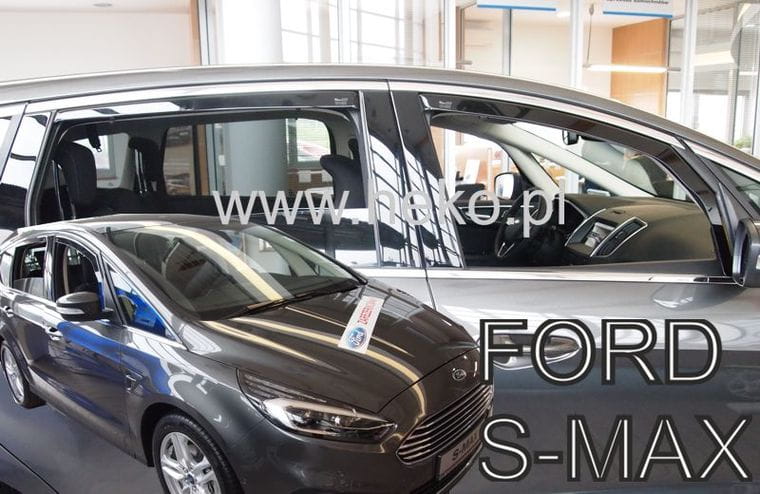 Βλησαρούλης Car Center - ΑΝΕΜΟΘΡΑΥΣΤΕΣ ΓΙΑ FORD S-MAX 2016+ ΣΕΤ ΑΥΤΟΚΙΝΗΤΟΥ ΑΠΟ ΕΥΚΑΜΠΤΟ ΦΙΜΕ ΠΛΑΣΤΙΚΟ HEKO - 4 ΤΕΜ.