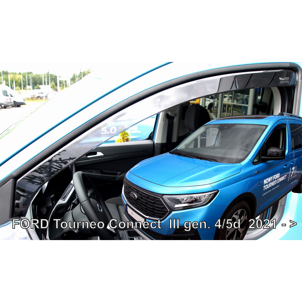 Βλησαρούλης Car Center - ΑΝΕΜΟΘΡΑΥΣΤΕΣ ΓΙΑ FORD TRANSIT CONNECT 2021+ / FORD TOURNEO CONNECT 2021+ ΑΠΟ ΕΥΚΑΜΠΤΟ ΦΙΜΕ ΠΛΑΣΤΙΚΟ HEKO - 2 ΤΕΜ.