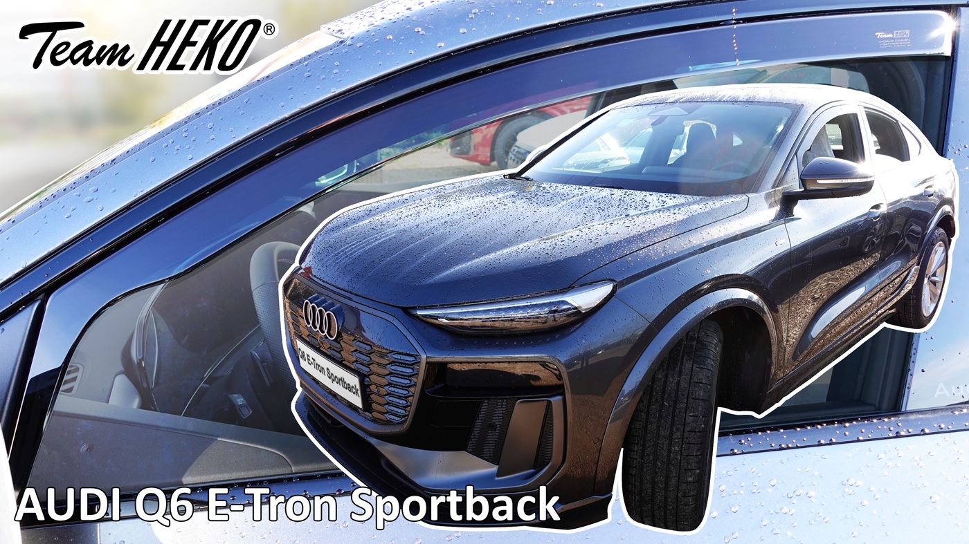 Βλησαρούλης Car Center - Heko - Ανεμοθραύστες για Audi Q6 E-Tron Sportback 5 Doors 2024+ Ζευγάρι Απο Εύκαμπτο Φιμέ Πλαστικό - 2 τεμ. (ΑΝΕΜ.20201)