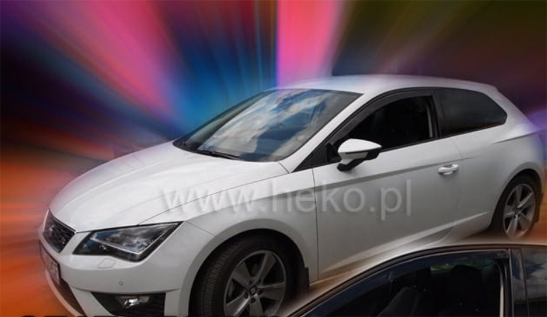 Βλησαρούλης Car Center - ΑΝΕΜΟΘΡΑΥΣΤΕΣ ΓΙΑ SEAT LEON 3 3D 2013R+  ΖΕΥΓΑΡΙ ΑΥΤΟΚΙΝΗΤΟΥ ΑΠΟ ΕΥΚΑΜΠΤΟ ΦΙΜΕ ΠΛΑΣΤΙΚΟ HEKO - 2 ΤΕΜ.