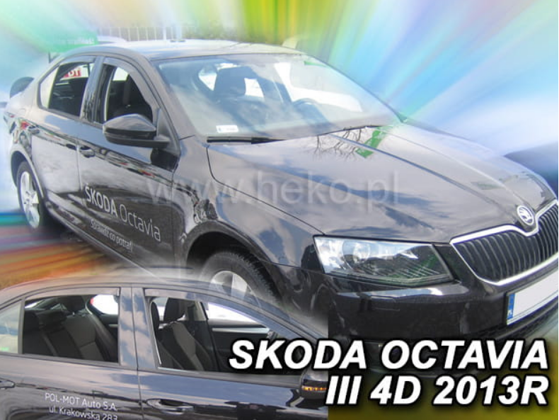 Βλησαρούλης Car Center - ΑΝΕΜΟΘΡΑΥΣΤΕΣ ΓΙΑ SKODA OCTAVIA 3 A7 4/5D 2013+  LTB ΣΕΤ ΑΥΤΟΚΙΝΗΤΟΥ ΑΠΟ ΕΥΚΑΜΠΤΟ ΦΙΜΕ ΠΛΑΣΤΙΚΟ HEKO - 4 ΤΕΜ.
