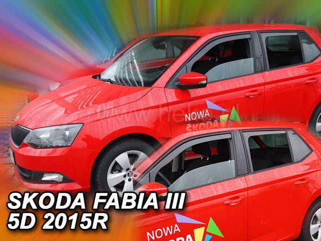 Βλησαρούλης Car Center - ΑΝΕΜΟΘΡΑΥΣΤΕΣ ΓΙΑ SKODA FABIA III 5D 2014+  HTB ΜΑΚΡΥ ΣΕΤ ΑΥΤΟΚΙΝΗΤΟΥ ΑΠΟ ΕΥΚΑΜΠΤΟ ΦΙΜΕ ΠΛΑΣΤΙΚΟ HEKO - 4 ΤΕΜ.