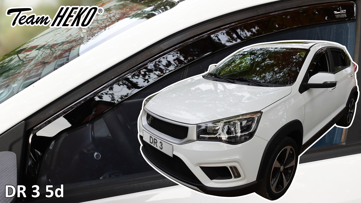 Βλησαρούλης Car Center - Heko - Ανεμοθραύστες για Dr 3 5 Doors 2018-2022 Ζευγάρι Απο Εύκαμπτο Φιμέ Πλαστικό - 2 τεμ. (ΑΝΕΜ.29135)