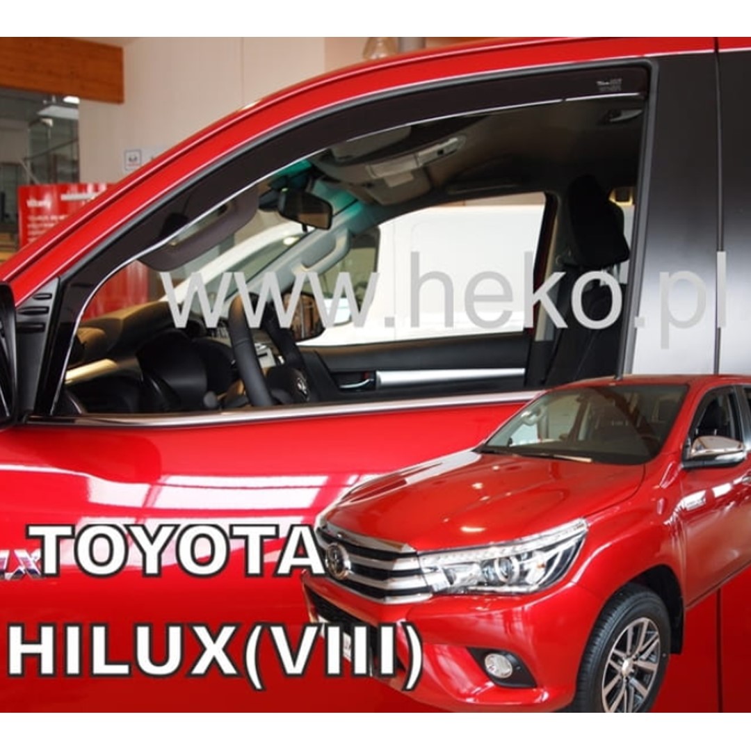 Βλησαρούλης Car Center - ΑΝΕΜΟΘΡΑΥΣΤΕΣ ΓΙΑ TOYOTA HILUX 4D 2016+ ΖΕΥΓΑΡΙ ΑΠΟ ΕΥΚΑΜΠΤΟ ΦΙΜΕ ΠΛΑΣΤΙΚΟ HEKO - 2 ΤΕΜ.