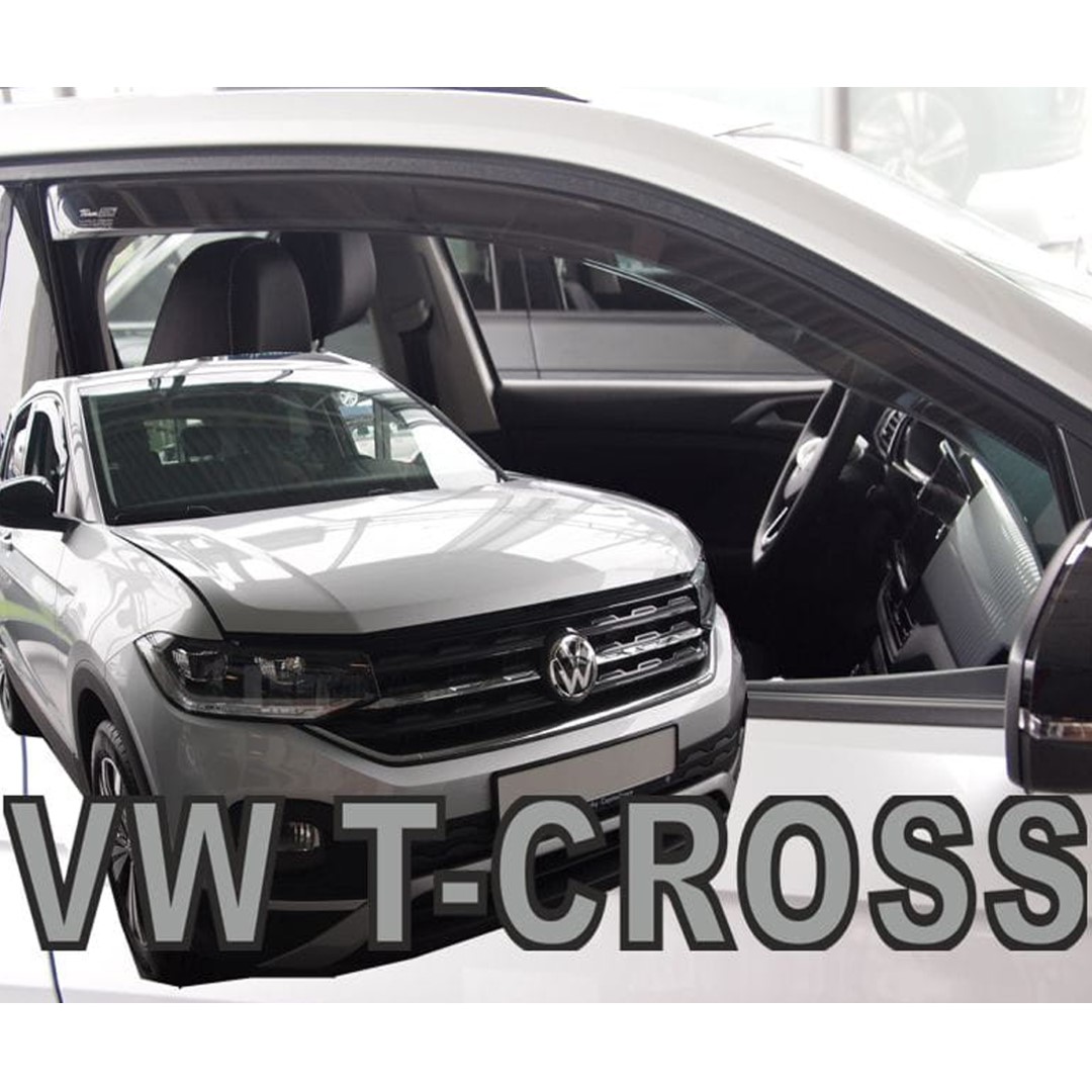 Βλησαρούλης Car Center - ΑΝΕΜΟΘΡΑΥΣΤΕΣ ΓΙΑ VW T-CROSS 5D 2019+ ΖΕΥΓΑΡΙ ΑΠΟ ΕΥΚΑΜΠΤΟ ΦΙΜΕ ΠΛΑΣΤΙΚΟ HEKO - 2 ΤΕΜ.