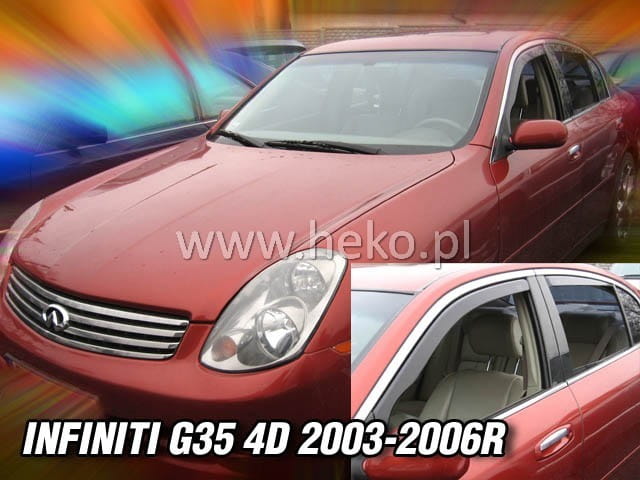 Βλησαρούλης Car Center - Heko - Ανεμοθραύστες Παραθύρων Για Infiniti G35 (V35) 2003 > 2006 4πορτο Sedan υλικό Acrylic Χρώμα Φιμέ - 2 τεμ. (ΑΝΕΜ.21507)