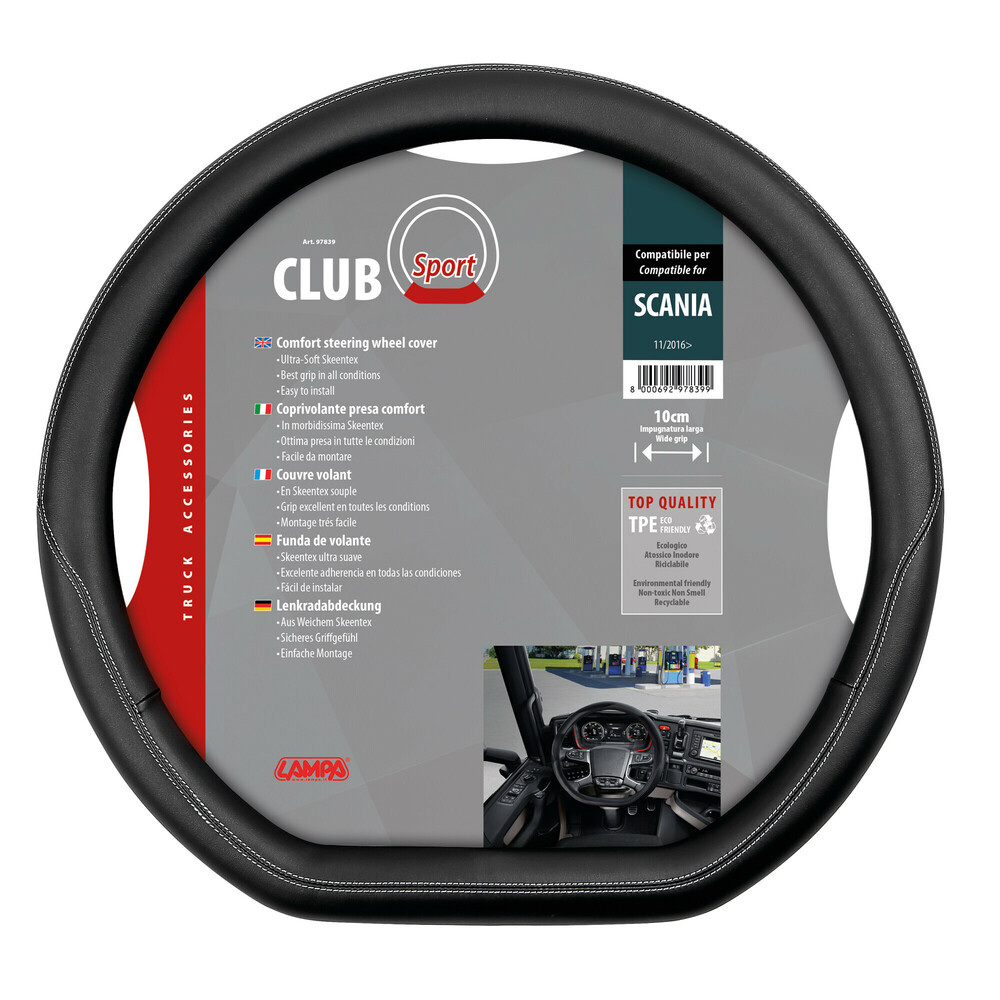 Βλησαρούλης Car Center - SCANIA G/P/R/S SERIE 7 11/2016+ ΚΑΛΥΜΜΑ ΤΙΜΟΝΙΟΥ ΦΟΡΤΗΓΟΥ CLUB SKEENTEX ΜΑΥΡΟ (ΚΟΦΤΟ ΤΙΜΟΝΙ)