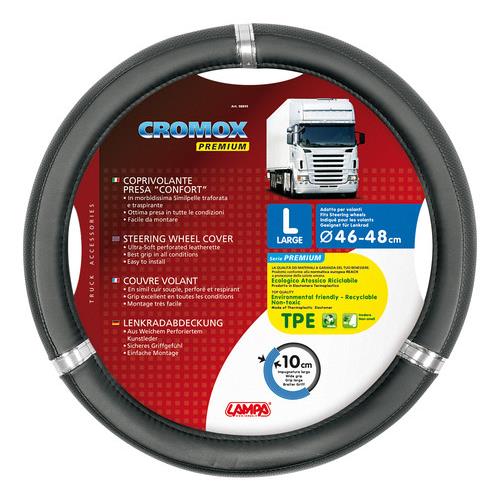 Βλησαρούλης Car Center - ΚΑΛΥΜΜΑ ΤΙΜΟΝΙΟΥ ΦΟΡΤΗΓΟΥ CROMOX (L) 46-48cm (ΜΑΥΡΟ/ΧΡΩΜΙΟ/ΟΙΚΟΛΟΓΙΚΟ/ΑΟΣΜΟ)