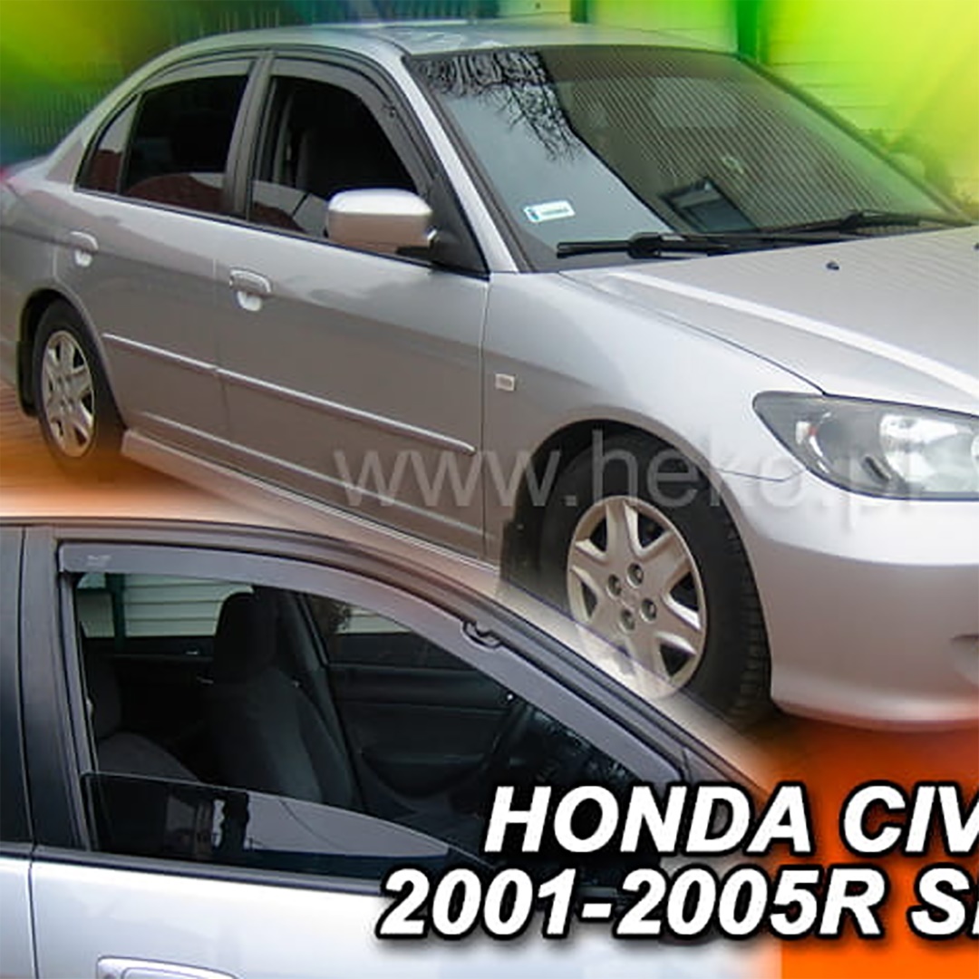 Βλησαρούλης Car Center - ΑΝΕΜΟΘΡΑΥΣΤΕΣ ΓΙΑ HONDA CIVIC VII 4D SEDAN 2001-2005 ΖΕΥΓΑΡΙ ΑΠΟ ΕΥΚΑΜΠΤΟ ΦΙΜΕ ΠΛΑΣΤΙΚΟ HEKO - 2 ΤΕΜ.