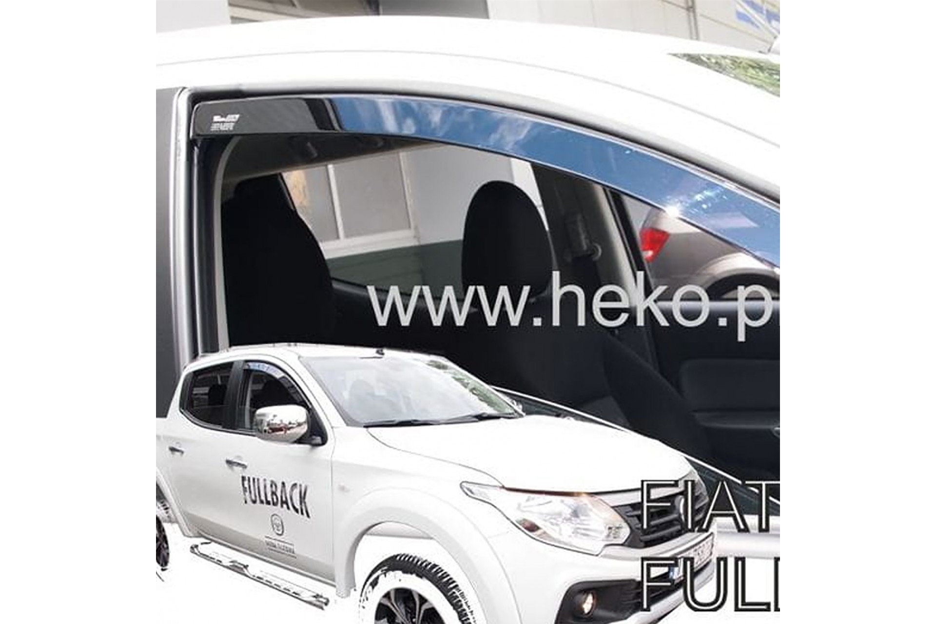 Βλησαρούλης Car Center - ΑΝΕΜΟΘΡΑΥΣΤΕΣ ΓΙΑ FIAT FULLBACK 4D 2016-2021 ΖΕΥΓΑΡΙ ΑΠΟ ΕΥΚΑΜΠΤΟ ΦΙΜΕ ΠΛΑΣΤΙΚΟ HEKO - 2 ΤΕΜ.