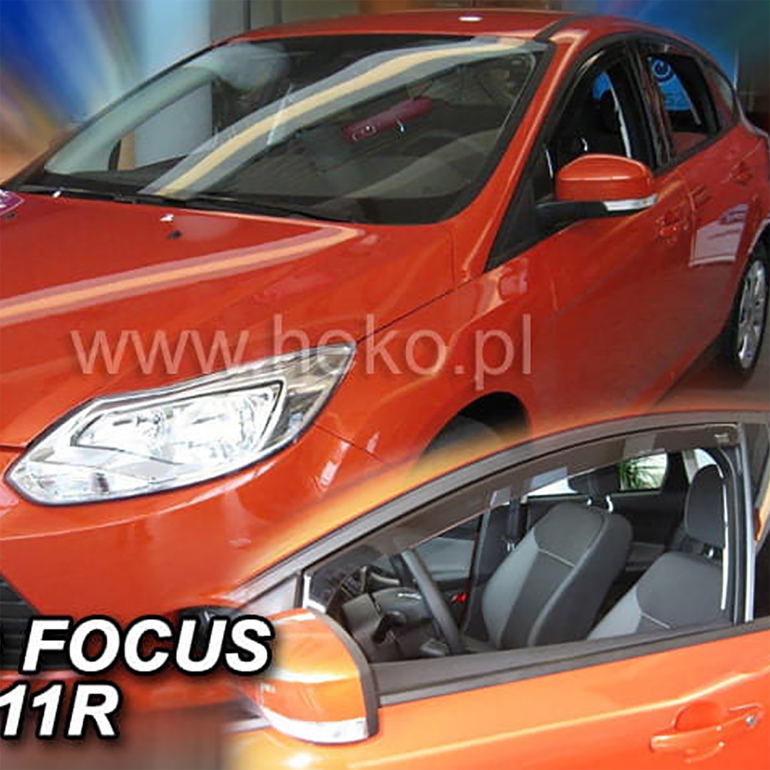 Βλησαρούλης Car Center - ΑΝΕΜΟΘΡΑΥΣΤΕΣ ΓΙΑ FORD FOCUS 3 4D/5D 2011-2018 ΖΕΥΓΑΡΙ ΑΠΟ ΕΥΚΑΜΠΤΟ ΦΙΜΕ ΠΛΑΣΤΙΚΟ HEKO - 2 ΤΕΜ.