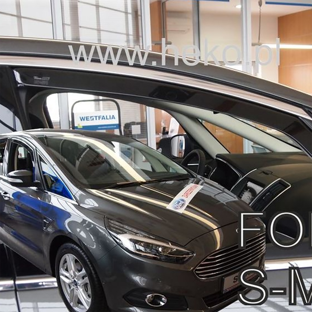 Βλησαρούλης Car Center - ΑΝΕΜΟΘΡΑΥΣΤΕΣ ΓΙΑ FORD S-MAX 2 5D 2016+ ΖΕΥΓΑΡΙ ΑΠΟ ΕΥΚΑΜΠΤΟ ΦΙΜΕ ΠΛΑΣΤΙΚΟ HEKO - 2 ΤΕΜ.
