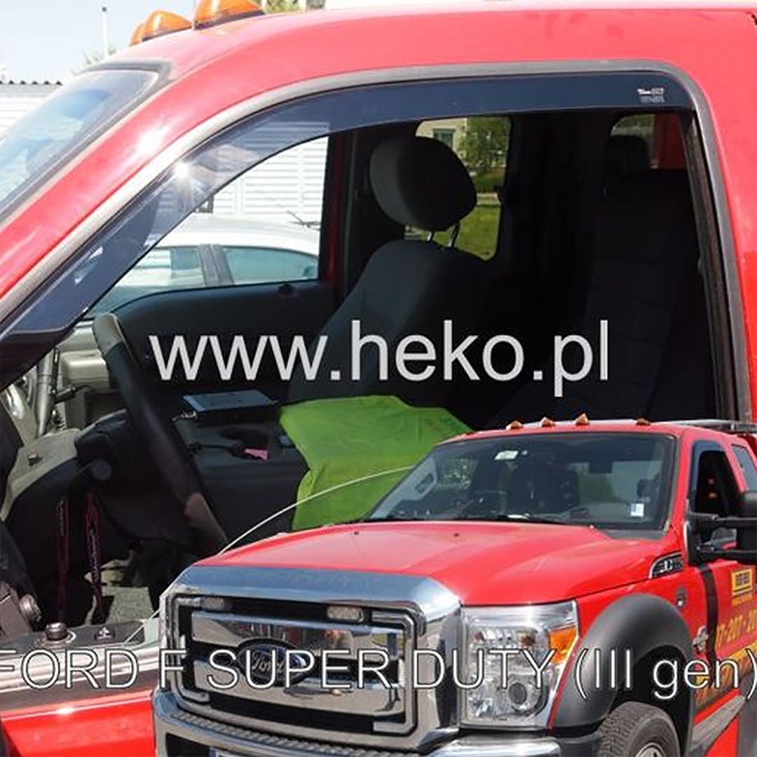 Βλησαρούλης Car Center - ΑΝΕΜΟΘΡΑΥΣΤΕΣ ΓΙΑ FORD F550 SUPER DUTY 1ΜΙΣΗ ΚΑΜΠΙΝΑ 2011-2016 ΖΕΥΓΑΡΙ ΑΠΟ ΕΥΚΑΜΠΤΟ ΦΙΜΕ ΠΛΑΣΤΙΚΟ HEKO - 2 ΤΕΜ.