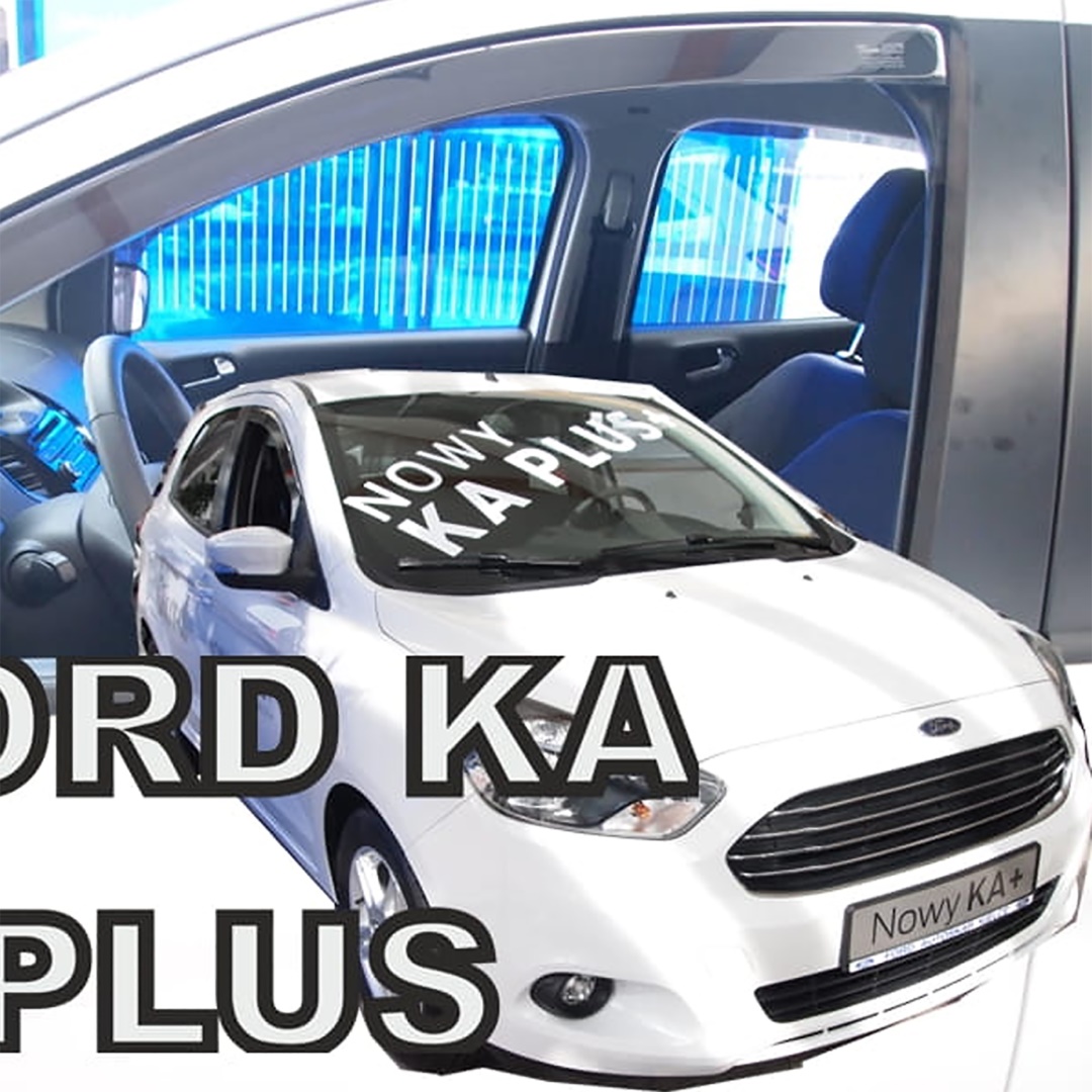 Βλησαρούλης Car Center - ΑΝΕΜΟΘΡΑΥΣΤΕΣ ΓΙΑ FORD KA PLUS 3 5D 2014+ ΖΕΥΓΑΡΙ ΑΠΟ ΕΥΚΑΜΠΤΟ ΦΙΜΕ ΠΛΑΣΤΙΚΟ HEKO - 2 ΤΕΜ.