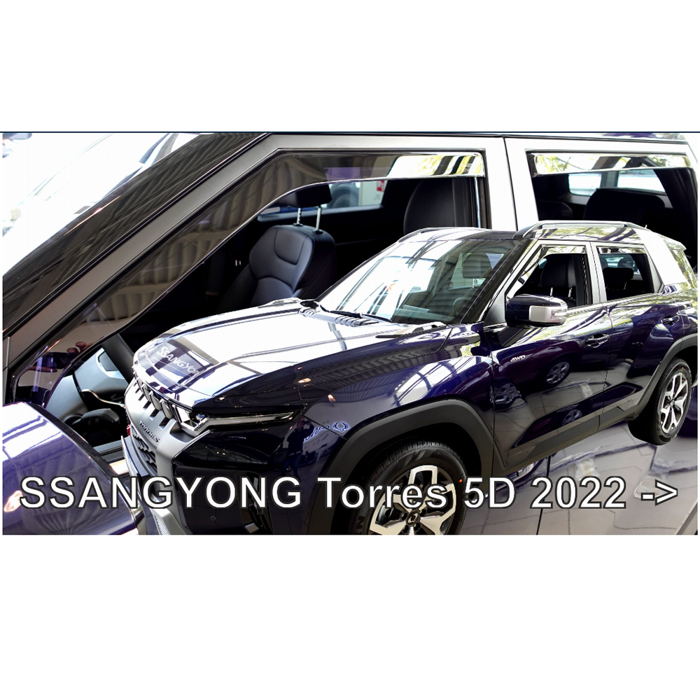 Βλησαρούλης Car Center - ΑΝΕΜΟΘΡΑΥΣΤΕΣ ΓΙΑ SSANGYONG TORRES 5D 2022+ ΖΕΥΓΑΡΙ ΑΠΟ ΕΥΚΑΜΠΤΟ ΦΙΜΕ ΠΛΑΣΤΙΚΟ HEKO - 2 ΤΕΜ.