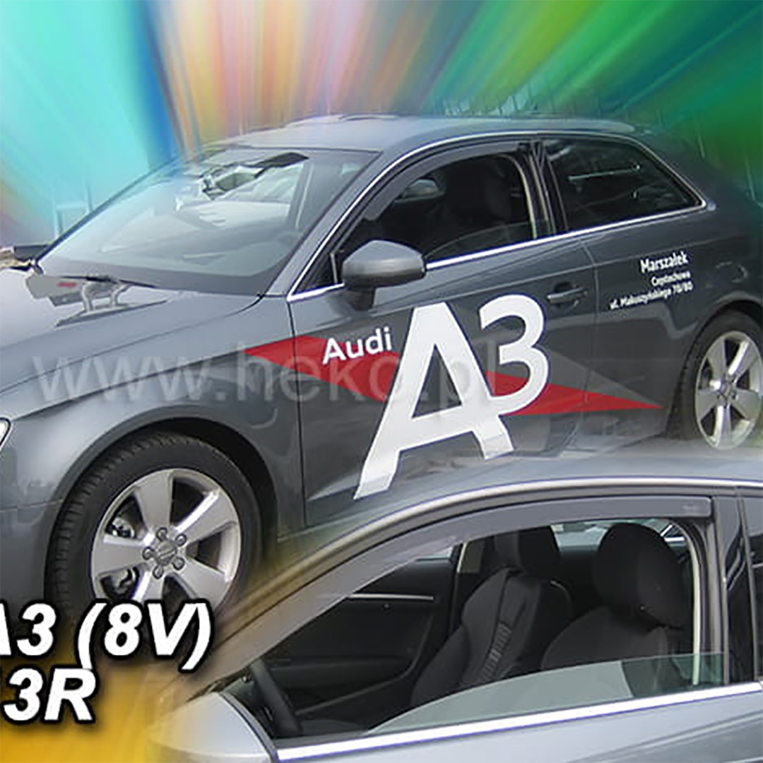 Βλησαρούλης Car Center - ΑΝΕΜΟΘΡΑΥΣΤΕΣ ΓΙΑ AUDI A3 / 8V SPORTBACK 5D 2013-2019 ΖΕΥΓΑΡΙ ΑΠΟ ΕΥΚΑΜΠΤΟ ΦΙΜΕ ΠΛΑΣΤΙΚΟ HEKO - 2 ΤΕΜ.