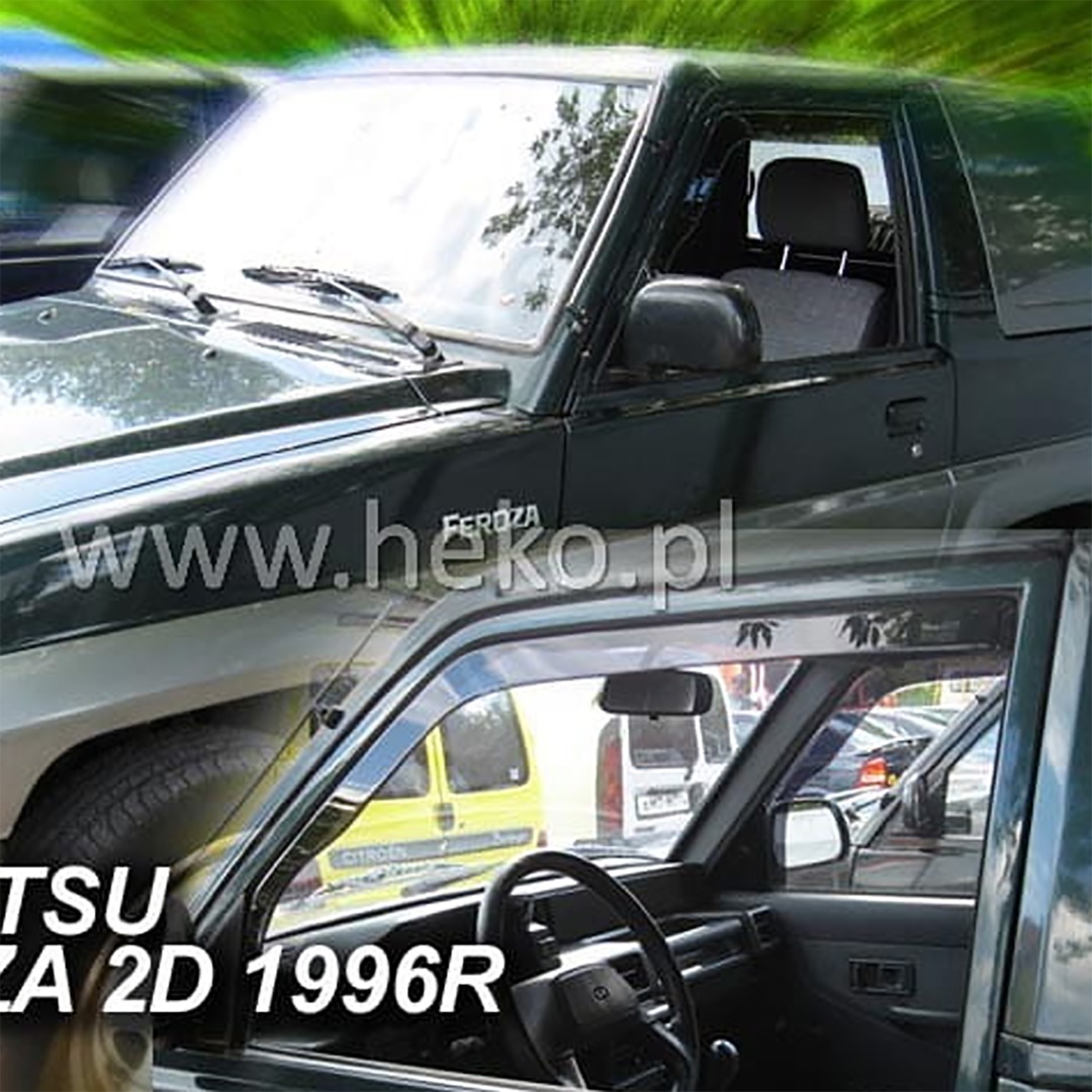 Βλησαρούλης Car Center - ΑΝΕΜΟΘΡΑΥΣΤΕΣ ΓΙΑ DAIHATSU FEROZA 2D 1989-1998 ΖΕΥΓΑΡΙ ΑΠΟ ΕΥΚΑΜΠΤΟ ΦΙΜΕ ΠΛΑΣΤΙΚΟ HEKO - 2 ΤΕΜ.
