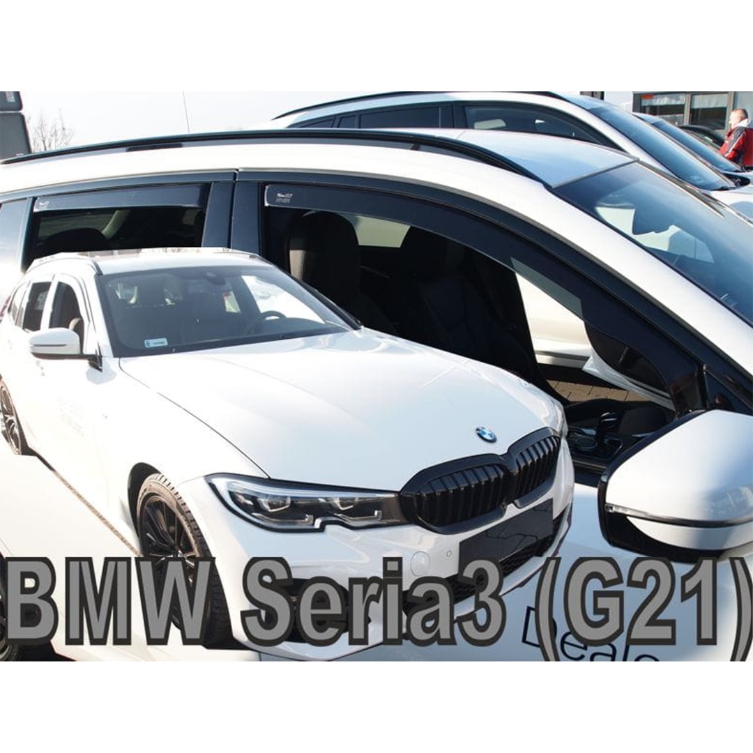 Βλησαρούλης Car Center - ΑΝΕΜΟΘΡΑΥΣΤΕΣ ΓΙΑ BMW 3 G21 5D 2019+ SW  ΣΕΤ ΑΥΤΟΚΙΝΗΤΟΥ ΑΠΟ ΕΥΚΑΜΠΤΟ ΦΙΜΕ ΠΛΑΣΤΙΚΟ HEKO - 4 ΤΕΜ.