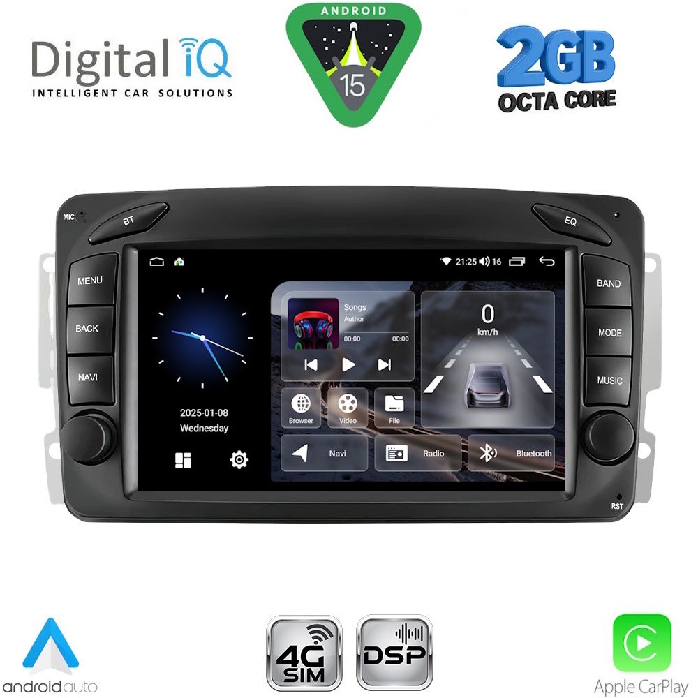 Βλησαρούλης Car Center - DIGITAL IQ BLF 371_CPA (7" DECK) MULTIMEDIA SYSTEM for MERCEDES C (W203) - CLK (W209) mod. 1999-2004