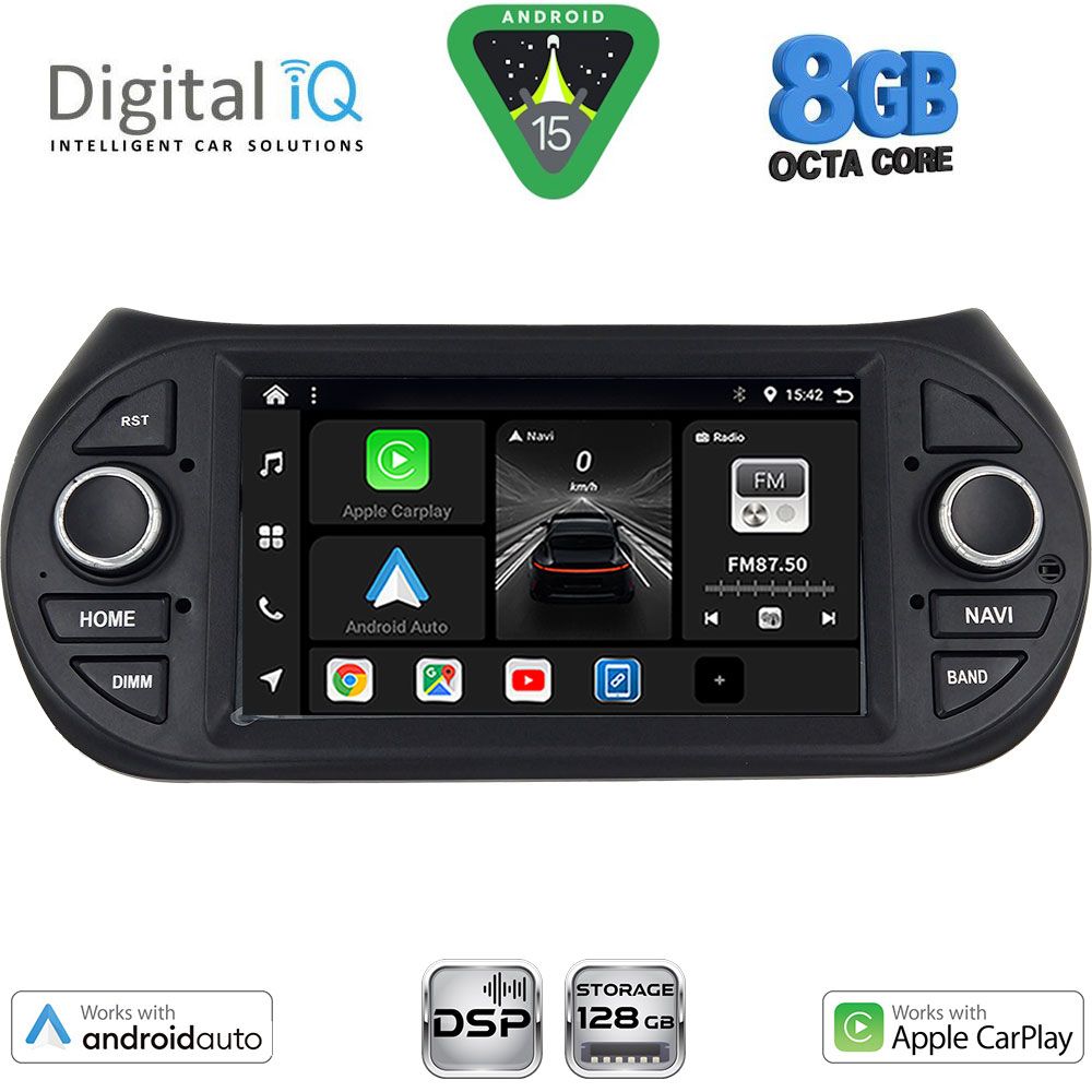 Βλησαρούλης Car Center - DIGITAL IQ BXF 792_CPAA (7" DVD) MULTIMEDIA SYSTEM for CT NEMO – FT FIORINO-QUBO – PG BIPPER mod. 2008-2018