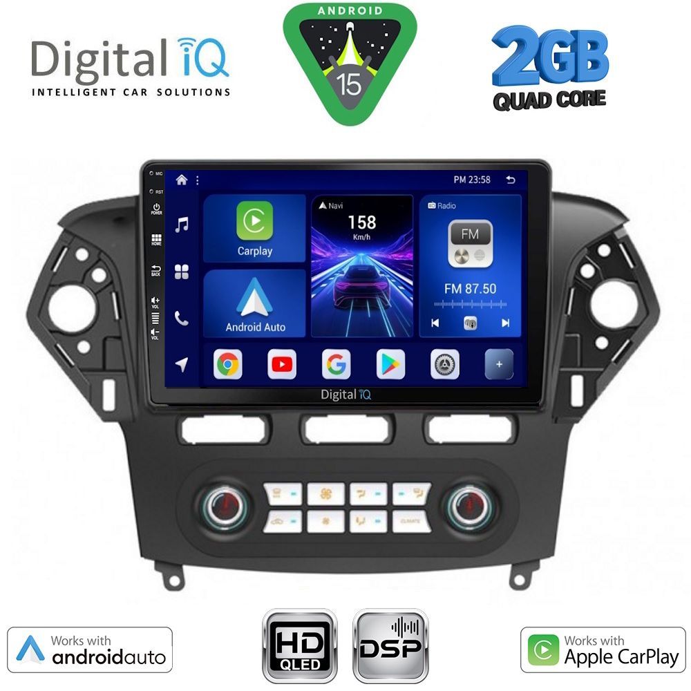 Βλησαρούλης Car Center - DIGITAL IQ BXC 3163CL_CPAA CLIMA (10inc) MULTIMEDIA TABLET for FORD MONDEO mod. 2011-2013