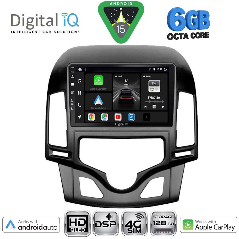 Βλησαρούλης Car Center - DIGITAL IQ BXF 17231_CPAA CLIMA (9inc) MULTIMEDIA TABLET for HYUNDAI i30 mod. 2007-2012