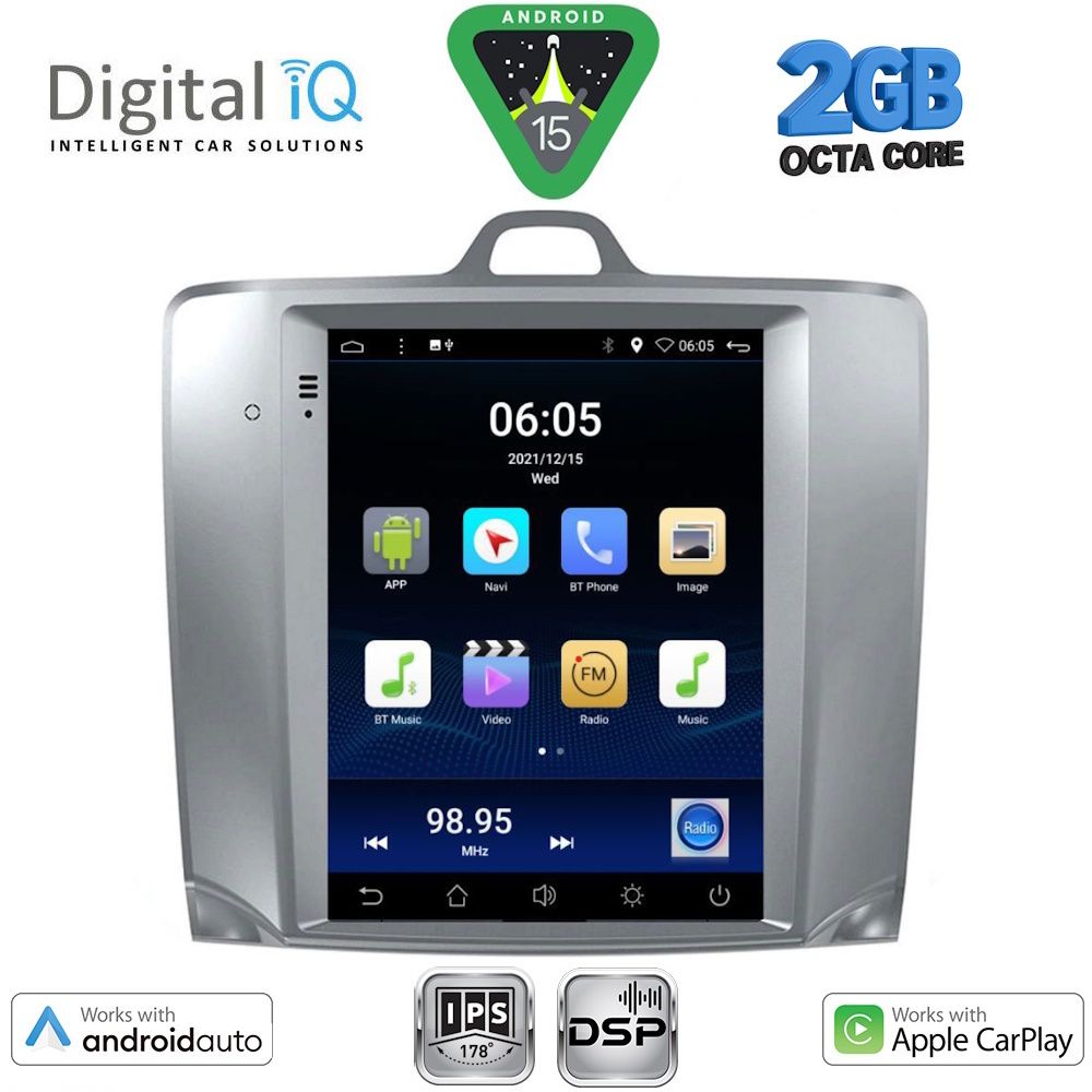 Βλησαρούλης Car Center - DIGITAL IQ BXF 5956_CPAA TESLA STYLE for FORD FOCUS mod. 2004-2011
